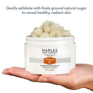 Vitamin C Orange Blossom & Vanilla Sugar Scrub 9 oz in Hand