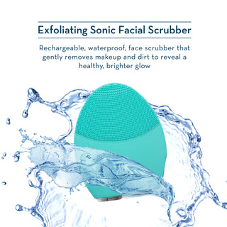 Turquoise Exfoliating Sonic Facial Scrubber Water