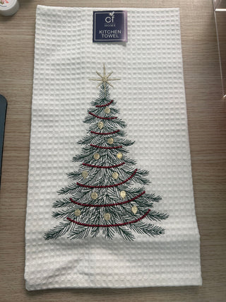 Tea Towel Traditional Christmas Tree*