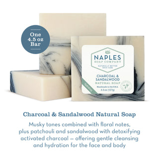 Charcoal & Sandalwood Natural Soap Description