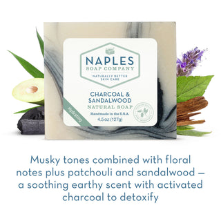 Charcoal & Sandalwood Natural Soap Short Description